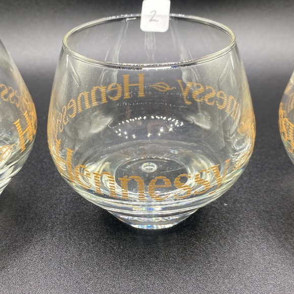 Vintage Hennessy Cognac Snifter Glasses with bubble base Set of 3 - Picture 3 of 13